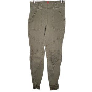 Spanx Small S Green Stretch Twill‎ Jogger Style Pants Women's Pull On Stretch